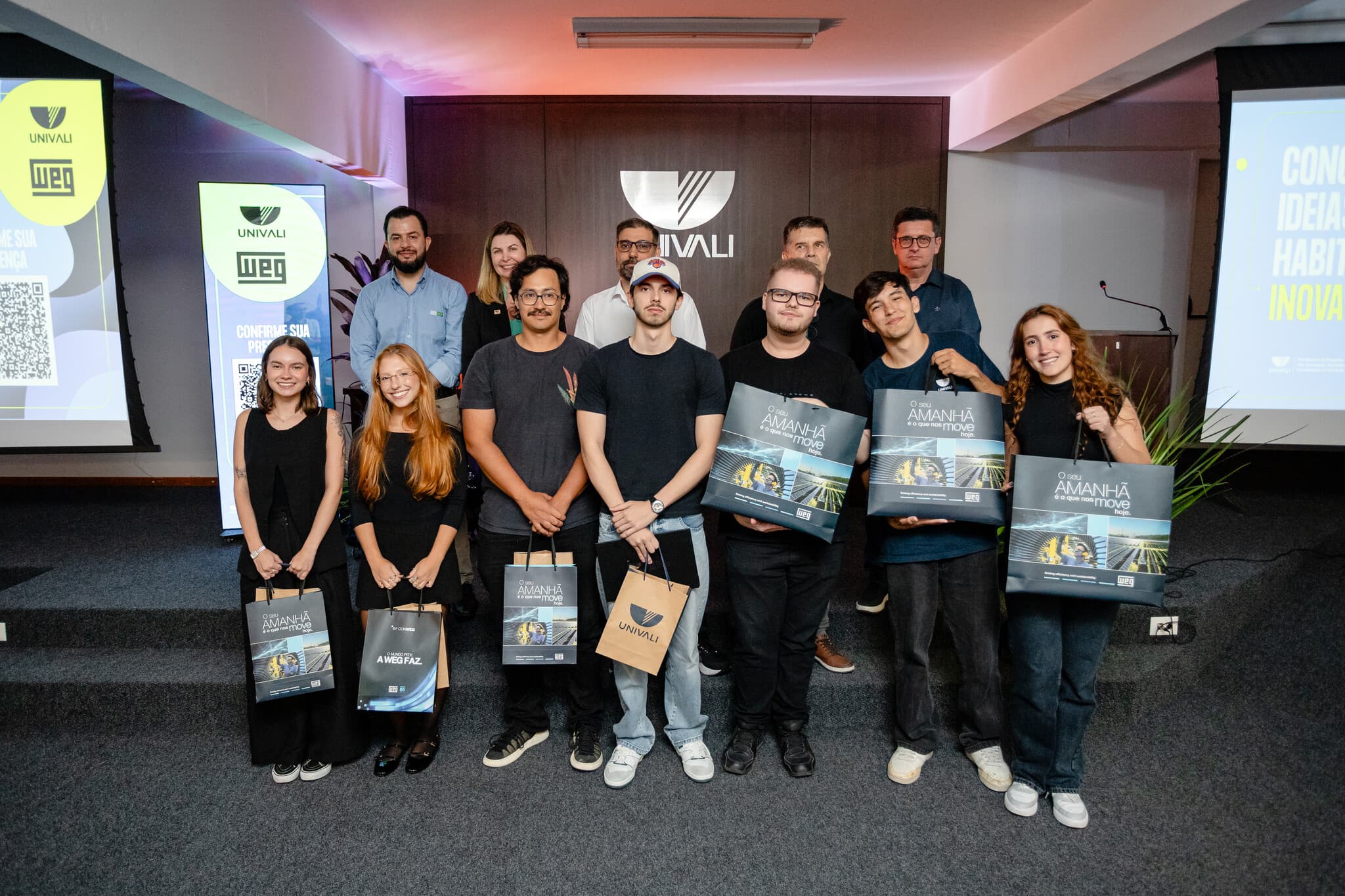 Concurso de Ideias de Habitats de Inovação WEG-Univali premia estudantes