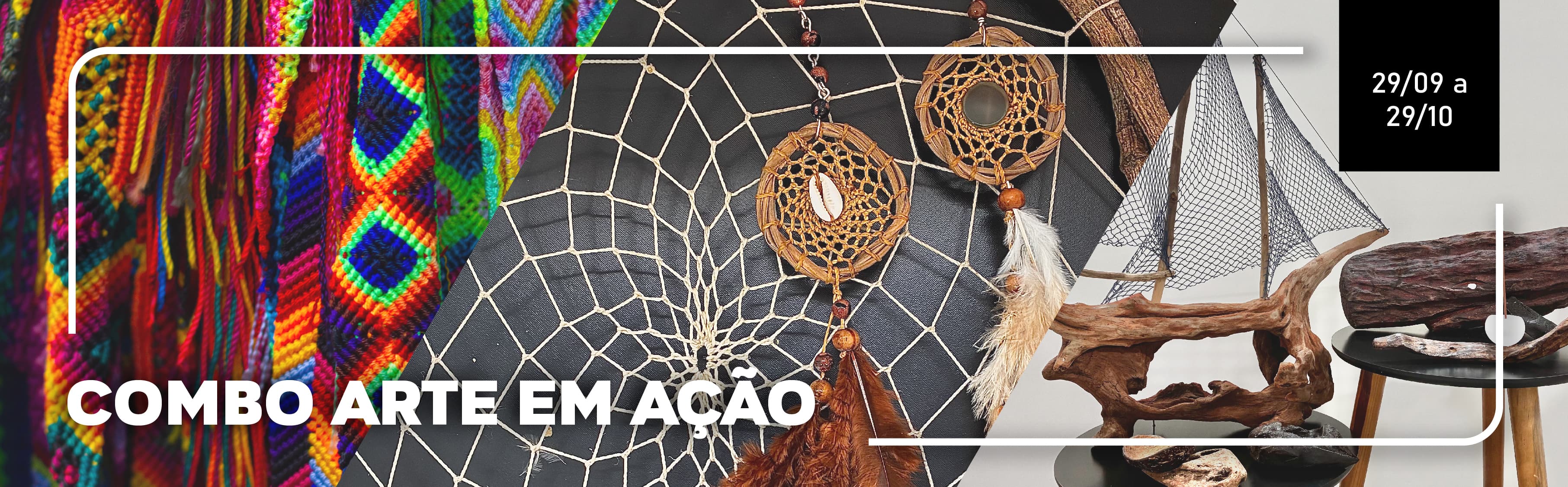 Combo Arte em Ação: Mandalas Indígenas, Arte em Madeira Sustentável e Bijuterias em Macramê