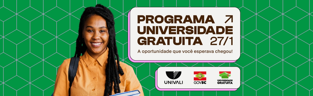 Banner da campanha vigente do Universidade Gratuita