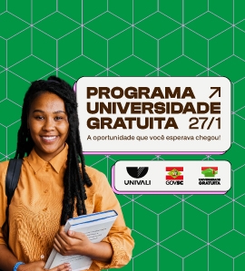 Banner da campanha vigente do Universidade Gratuita